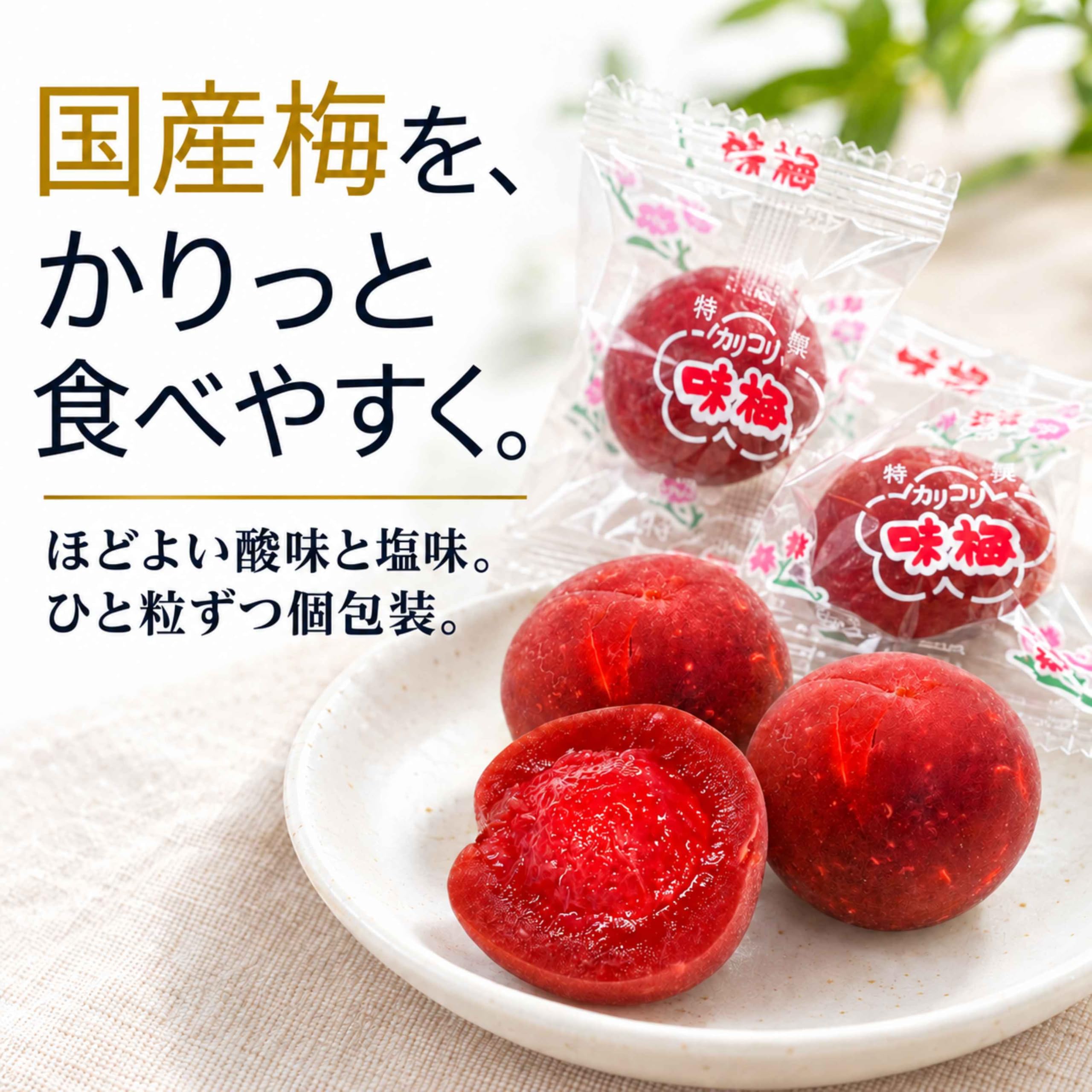 カリカリ梅の袋 Amazon | 博屋 カリカリ梅 国産 かりこり梅 お菓子 梅干し 干し梅 個